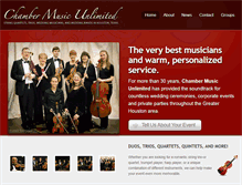 Tablet Screenshot of chambermusicunlimited.com